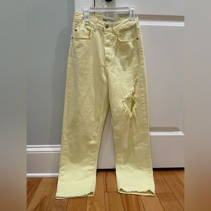 Yellow Zara jeans